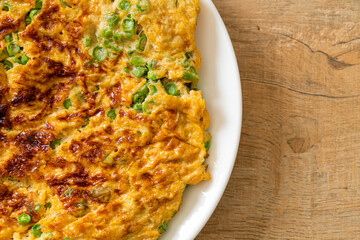 omelet with long beans or cow-pea