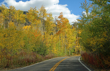 Autumn road - Rocky Mountains, Colorado