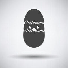 Easter Chicken In Egg Icon
