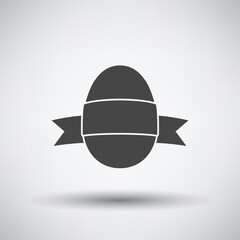 Easter Egg With Ribbon Icon
