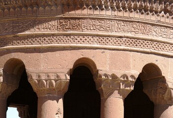 Close-up photo of the details of Ahlat Cemetery which belongs to Seljuq Cemetery. Ahlat Seljuk Cemetery, which is one of the most beautiful examples of Turkish-Islamic architecture.