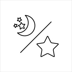 Moon And Star Icon Design Vector Template