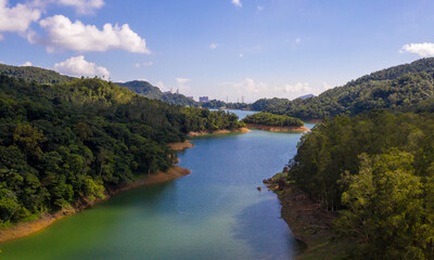 Naklejka na ściany i meble Jubilee (Shing Mun) Reservoir is a reservoir in Hong Kong. It is located in Shing Mun, the area between Tsuen Wan and Sha Tin, in the New Territories.