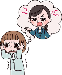 ビジネスでハラスメントを受ける女性