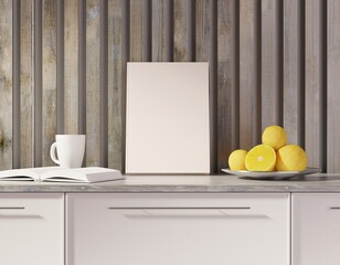 The book with a white cover for presentation and advertising. 3D rendering.