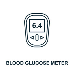 Blood Glucose Meter icon. Simple element from digital health collection. Creative Blood Glucose Meter icon for web design, templates, infographics and more