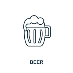 Beer icon. Simple element from drinks collection. Creative Beer icon for web design, templates, infographics and more