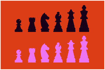 vector chess pieces © Zoriana Khovanets