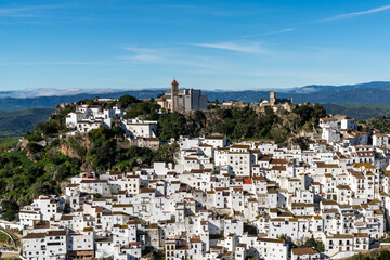 Fototapeta na wymiar view of the idyllic Andalusian village of Casares