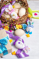 Handmade traditional Easter symbols concept