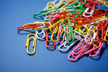 Paperclips close up