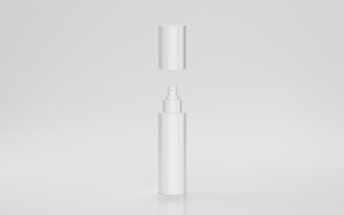 Blank cosmetic tube packaging mockup, 3d rendering.