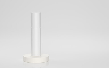 Blank cosmetic tube packaging mockup, 3d rendering.