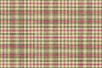 pink and gray stripes on pale yellow grungy ragged old fabric texture of traditional checkered gingham seamless ornament, for plaid, tablecloths, shirts, clothes, dresses, tartan