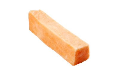 Cut sweet potato on white background