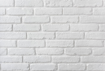 Modern white brick wall texture for background.