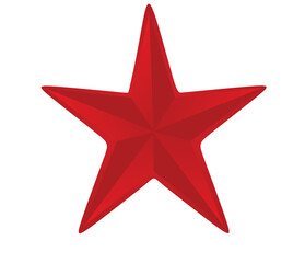 Red star isolated. vector illustration