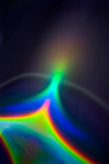 Real holographic texture. Flares. Natural spectrum. Rainbow