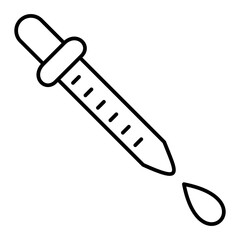 Vector Pipette Outline Icon Design