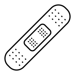 Vector Band Aid Outline Icon Design