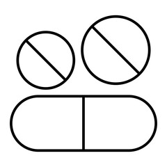 Vector Medicine Outline Icon Design