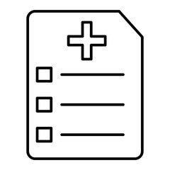 Vector Medical Chart Outline Icon Design