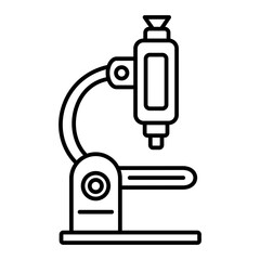 Vector Microscope Outline Icon Design