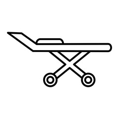 Vector Stretcher Outline Icon Design