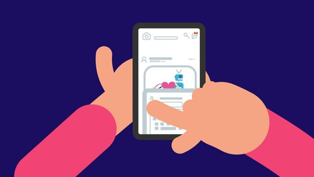 Phone application browsing animation design