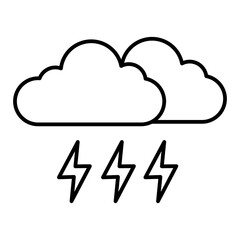 Vector Storm Outline Icon Design