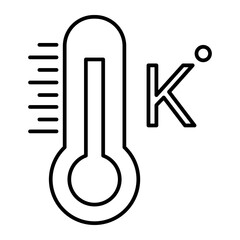 Vector Kelvin Outline Icon Design