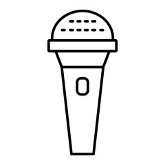 Vector Mic Outline Icon Design
