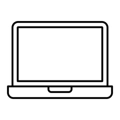 Vector Laptop Outline Icon Design