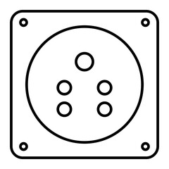 Vector Socket Outline Icon Design