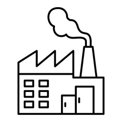 Vector Factory Outline Icon Design
