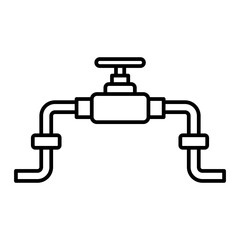 Vector Pipe Outline Icon Design
