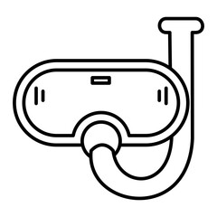 Vector Snorkel Outline Icon Design