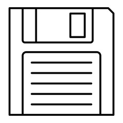 Vector Save Outline Icon Design