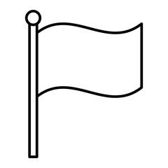 Vector Flag Outline Icon Design