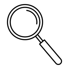 Vector Magnifying glass Outline Icon Design