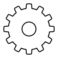 Vector Settings Outline Icon Design