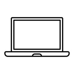 Vector Laptop Outline Icon Design