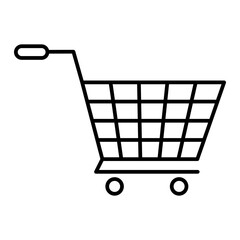 Vector Cart Outline Icon Design