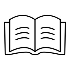 Vector Book Outline Icon Design