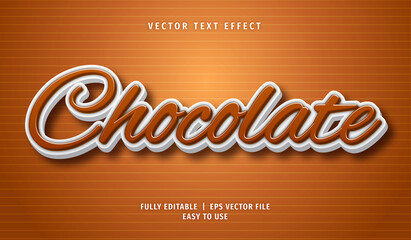 Text Effects 3D Chocolate, Editable Text Style