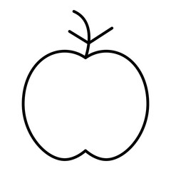 Vector Apple Outline Icon Design