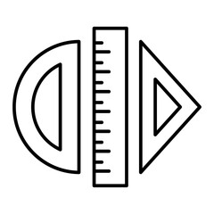 Vector Rulers Outline Icon Design