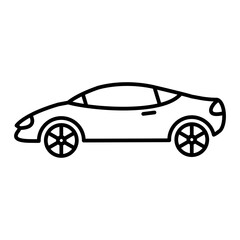 Obraz na płótnie Canvas Vector Sports Car Outline Icon Design