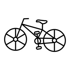 Vector Bike Outline Icon Design