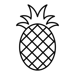 Obraz premium Vector Pineapple Outline Icon Design